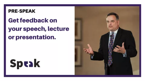 Get feedback on your speech, lecture or presentation